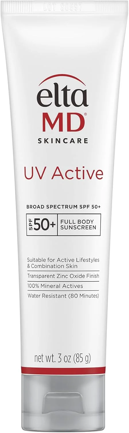 ضد آفتاب مینرال اکتیو EltaMD UV حاوی زینک اکسید، SPF 50+، مقاوم در برابر آب تا 80 دقیقه، تیوب 85 گرمی