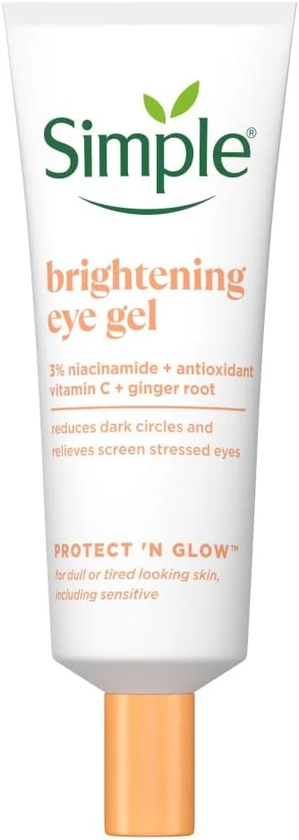ژل دور چشم روشن کننده سیمپل Protect ‘n’ Glow، بدون تست حیوانی و وگان، برای محافظت و آبرسانی به پوست خسته و تحت فشار ناشی از صفحه نمایش، 25 میلی لیتر