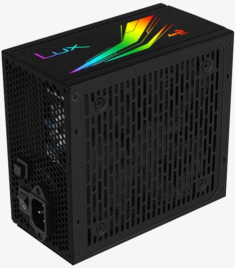 منبع تغذیه 650 وات AeroCool LUX RGB، 80Plus 230V EU Bronze با بازدهی تا 88%+، RGB آدرس پذیر، 30% تهویه بیشتر، فن مشکی 12 سانتی متری بی صدا با کنترل سرعت، مشکی | LUX-650W RGB منبع تغذیه 650 وات AeroCool LUX RGB، 80Plus 230V EU Bronze با بازدهی تا 88%+، RGB آدرس پذیر، 30% تهویه بیشتر، فن مشکی 12 سانتی متری بی صدا با کنترل سرعت، مشکی | LUX-650W RGB