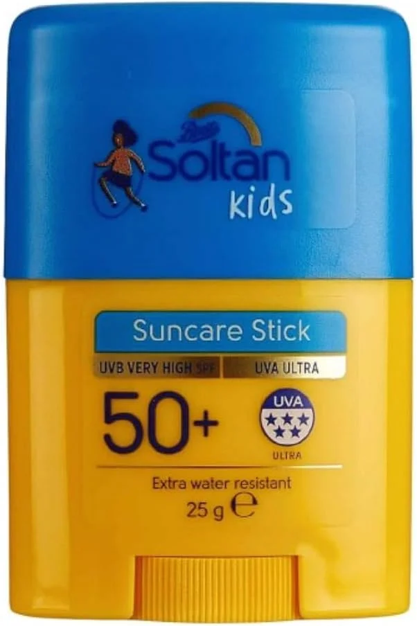 استیک ضد آفتاب کودک سولتان، SPF50+ محافظت بسیار بالا در برابر UVA، مقاوم در برابر آب، 25 گرم