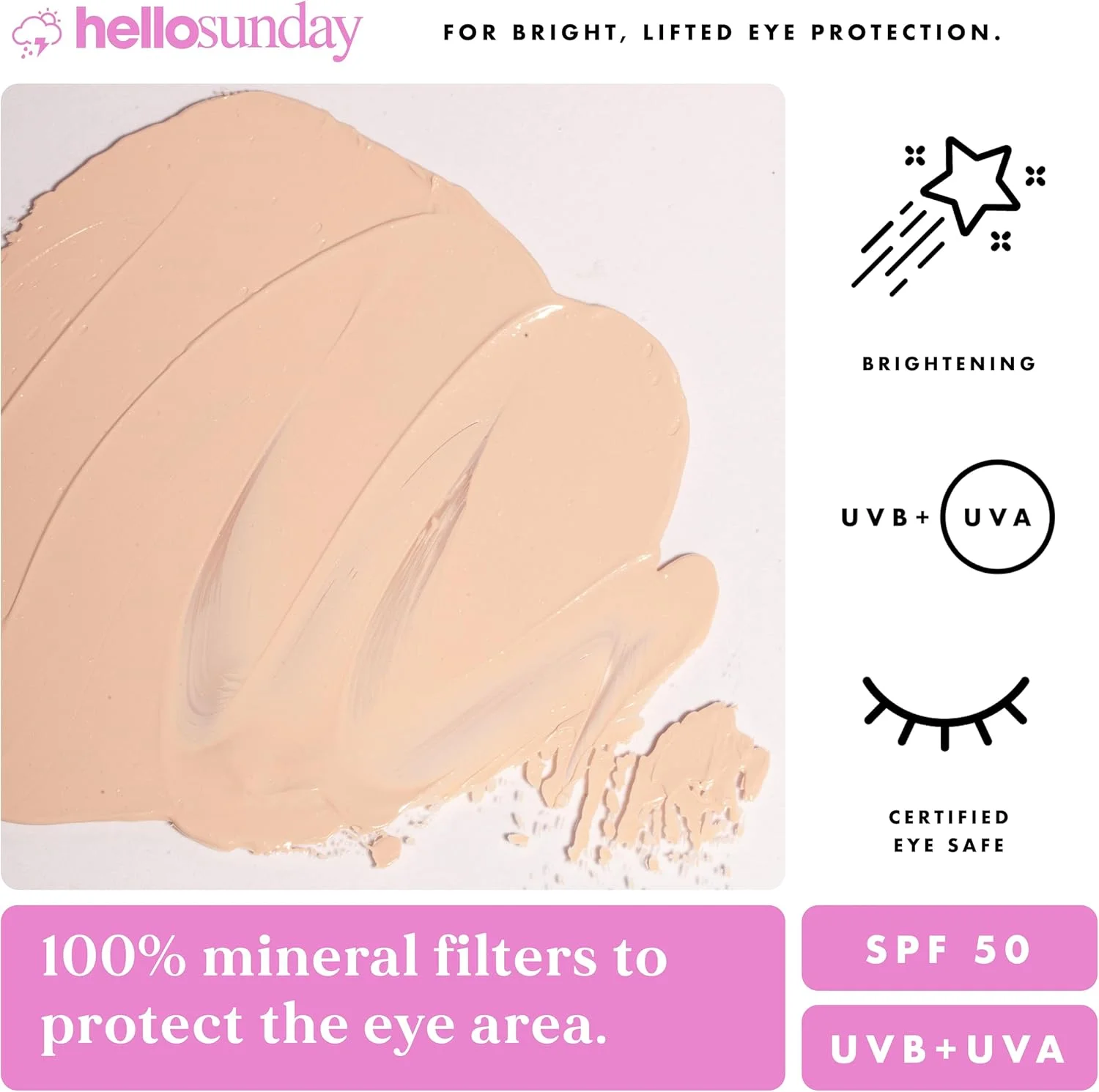 کرم دور چشم هلو ساندی با SPF 50