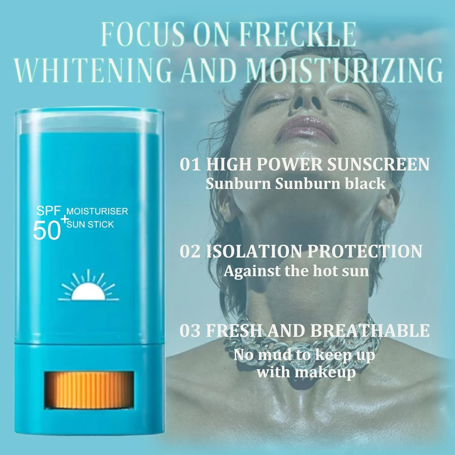 استیک ضد آفتاب SPF 50 PA، استیک ضد آفتاب مناسب پوست خشک و مرطوب، مناسب برای صورت و بدن، ضد آب و ضد تعریق، طراوت بخش و غیر چسبنده، ضد آفتاب مسافرتی، مناسب برای انواع پوست استیک ضد آفتاب SPF 50 PA، استیک ضد آفتاب مناسب پوست خشک و مرطوب، مناسب برای صورت و بدن، ضد آب و ضد تعریق، طراوت بخش و غیر چسبنده، ضد آفتاب مسافرتی، مناسب برای انواع پوست