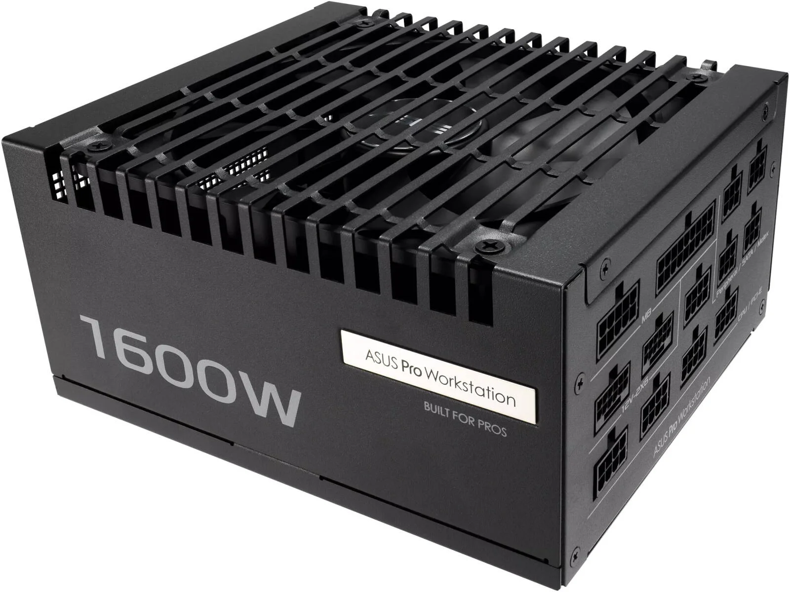 منبع تغذیه ASUS Pro WS، توان 1600 وات، بازدهی 80 PLUS Platinum، سازگار با ATX 3.1، بلبرینگ های فن دوگانه، پین های مسی با روکش طلا و عملکرد بالا، مشکی | 90YE00Z2-B0NA00 منبع تغذیه ASUS Pro WS، توان 1600 وات، بازدهی 80 PLUS Platinum، سازگار با ATX 3.1، بلبرینگ های فن دوگانه، پین های مسی با روکش طلا و عملکرد بالا، مشکی | 90YE00Z2-B0NA00