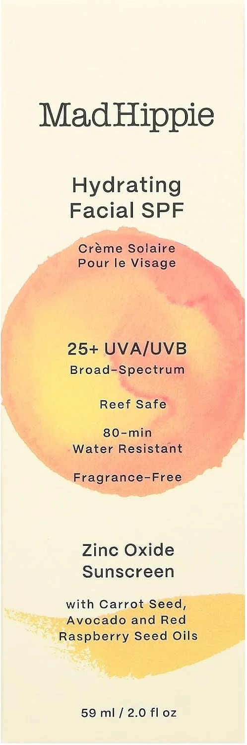 کرم ضد آفتاب آبرسان صورت مد هیپی با SPF 25 و محافظت طیف گسترده UVA/UVB، حجم 59 میلی لیتر