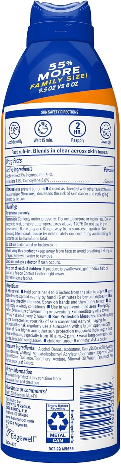 اسپری ضد آفتاب Banana Boat مدل Sport Ultra Mist با طیف گسترده - SPF 50، حجم 280 میلی لیتر