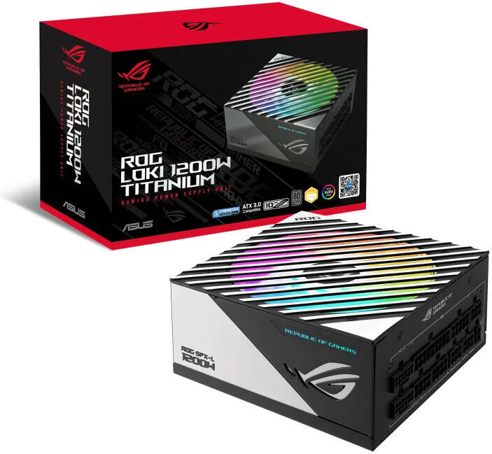 منبع تغذیه کامپیوتر ایسوس ROG Loki 1200T SFX-L 80 Plus Titanium کاملاً ماژولار، توان 1200 وات، سازگار با ATX 3.0، بلبرینگ فن دوگانه، PCIe Gen 5.0، فن با نورپردازی ARGB و Aura Sync، مشکی | 90YE00N0-B0NA00 منبع تغذیه کامپیوتر ایسوس ROG Loki 1200T SFX-L 80 Plus Titanium کاملاً ماژولار، توان 1200 وات، سازگار با ATX 3.0، بلبرینگ فن دوگانه، PCIe Gen 5.0، فن با نورپردازی ARGB و Aura Sync، مشکی | 90YE00N0-B0NA00
