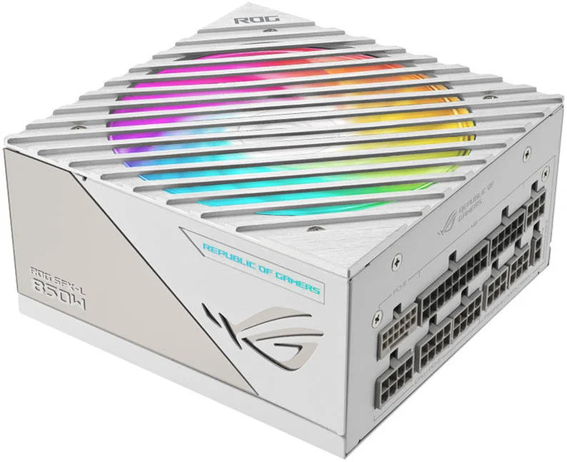 منبع تغذیه ایسوس Rog Loki SFX-L 850W، 80 Plus Platinum، کاملاً ماژولار، PCIe Gen 5.0، فن 120 میلیمتری ARGB با نورپردازی Aura Sync، هیت سینکهای ROG، دکمه فن 0dB، نسخه سفید | 90YE00N2-B0NA00 منبع تغذیه ایسوس Rog Loki SFX-L 850W، 80 Plus Platinum، کاملاً ماژولار، PCIe Gen 5.0، فن 120 میلیمتری ARGB با نورپردازی Aura Sync، هیت سینکهای ROG، دکمه فن 0dB، نسخه سفید | 90YE00N2-B0NA00