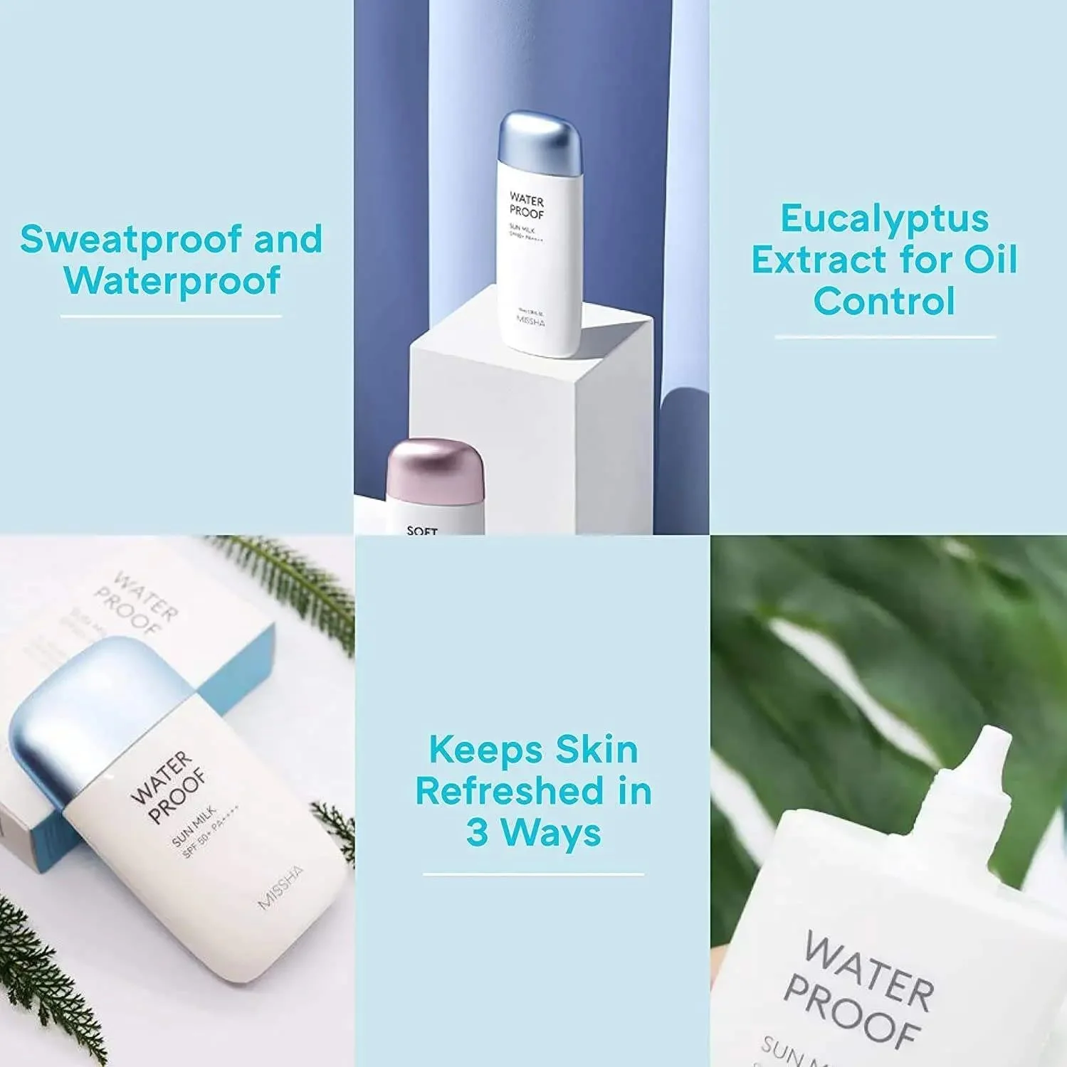 ضد آفتاب میشا مدل All-Around Safe Block با SPF50+ و PA++++ | محافظت طیف گسترده | ایجاد حس نرمی و پایانی مات روی پوست | 70 میلی لیتر