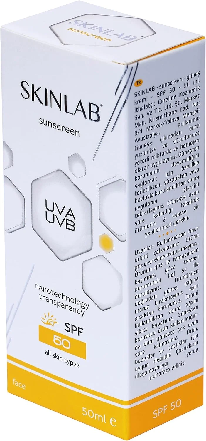 کرم ضد آفتاب SKINLAB با SPF 50 محافظت در برابر UVA/UVB برای انواع پوست | مقاوم در برابر آب و شفاف | 50 میلی لیتر کرم ضد آفتاب SKINLAB با SPF 50 محافظت در برابر UVA/UVB برای انواع پوست | مقاوم در برابر آب و شفاف | 50 میلی لیتر