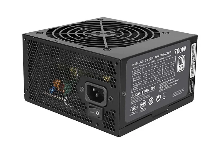 منبع تغذیه 700 وات کولر مستر MasterWatt Lite 700 230V، غیر ماژولار، 80 پلاس سفید | MPX-7001-ACABW-EU