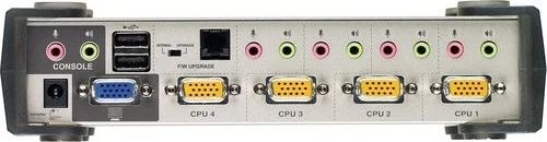 سوئیچ 4 پورت PS/2-USB VGA/Audio KVMP آتن | CS1734AC