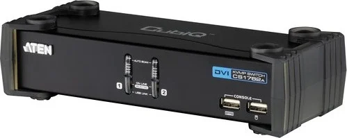 سوئیچ دو پورت USB DVI/Audio KVMP آتن CubiQ - مشکی | CS1762A