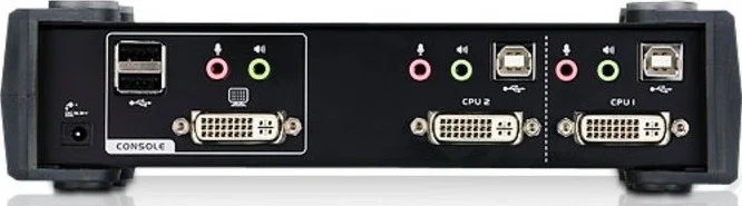 سوئیچ دو پورت USB DVI/Audio KVMP آتن CubiQ - مشکی | CS1762A
