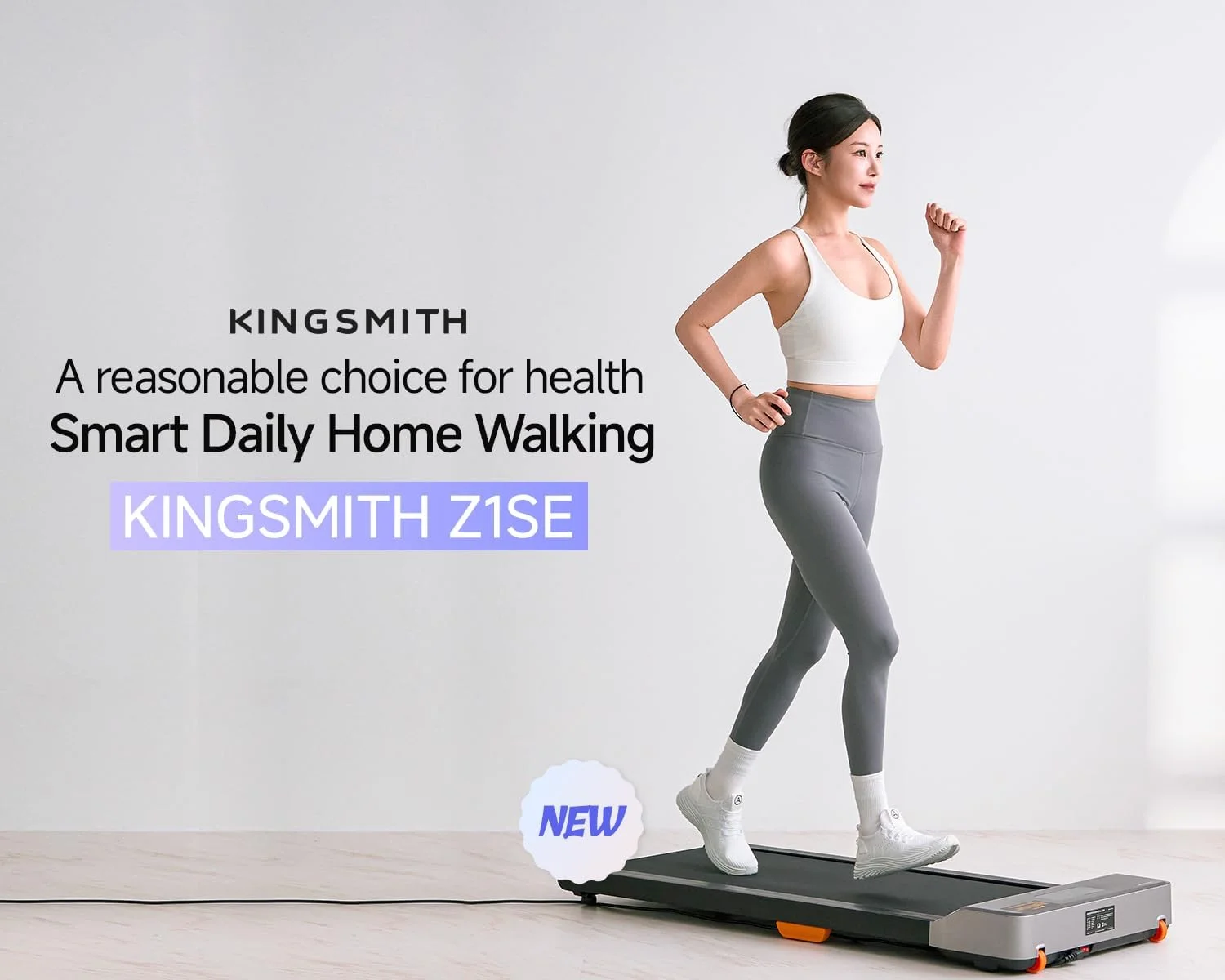 تردمیل زیر میزی WALKINGPAD Z1SE برای دفتر کار خانگی، تردمیل پیاده روی قابل حمل 2.25 اسب بخار، دستگاه پیاده روی و دویدن با ظرفیت وزنی 120 کیلوگرم، کنترل از راه دور، نمایشگر LED، بدون نیاز به نصب