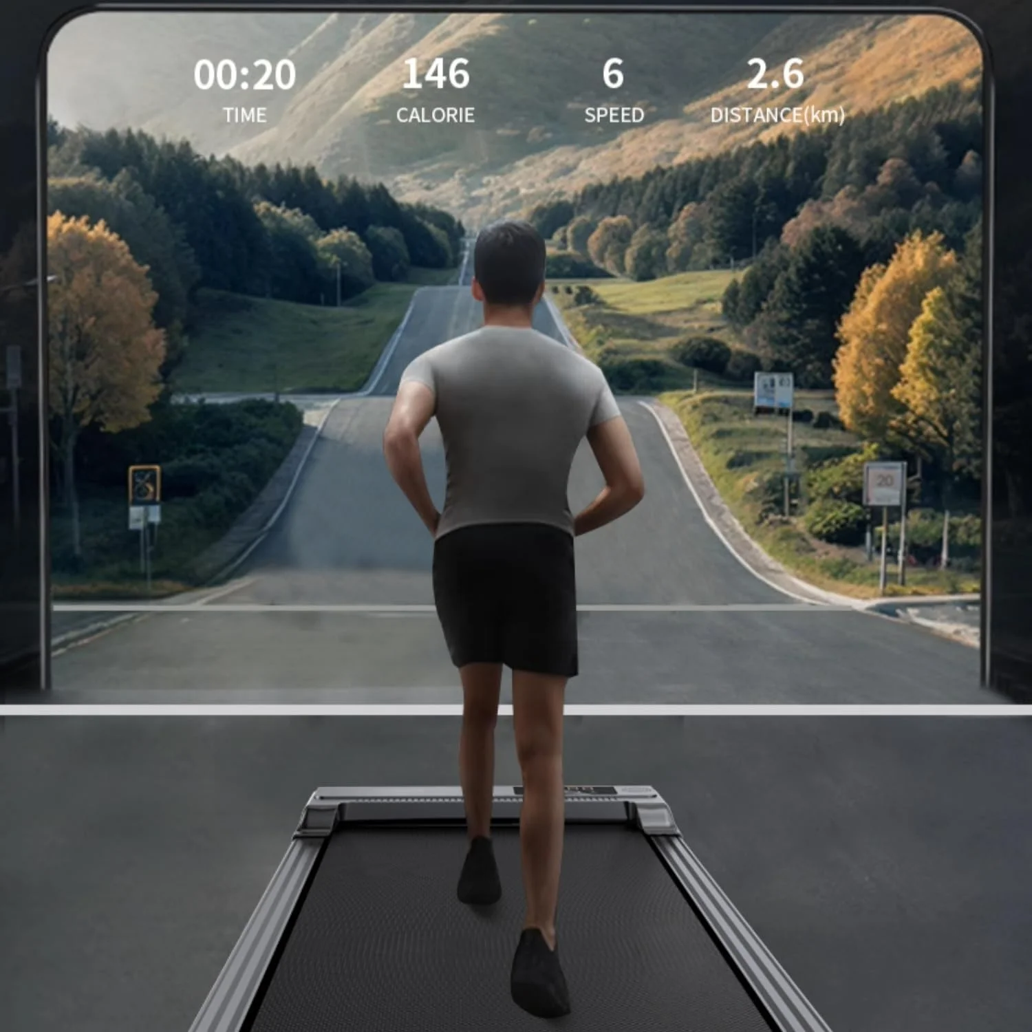 دستگاه تردمیل قابل حمل ونبو برای خانه و دفتر، کنترل از راه دور 1-6 کیلومتر در ساعت، ظرفیت 120 کیلوگرم