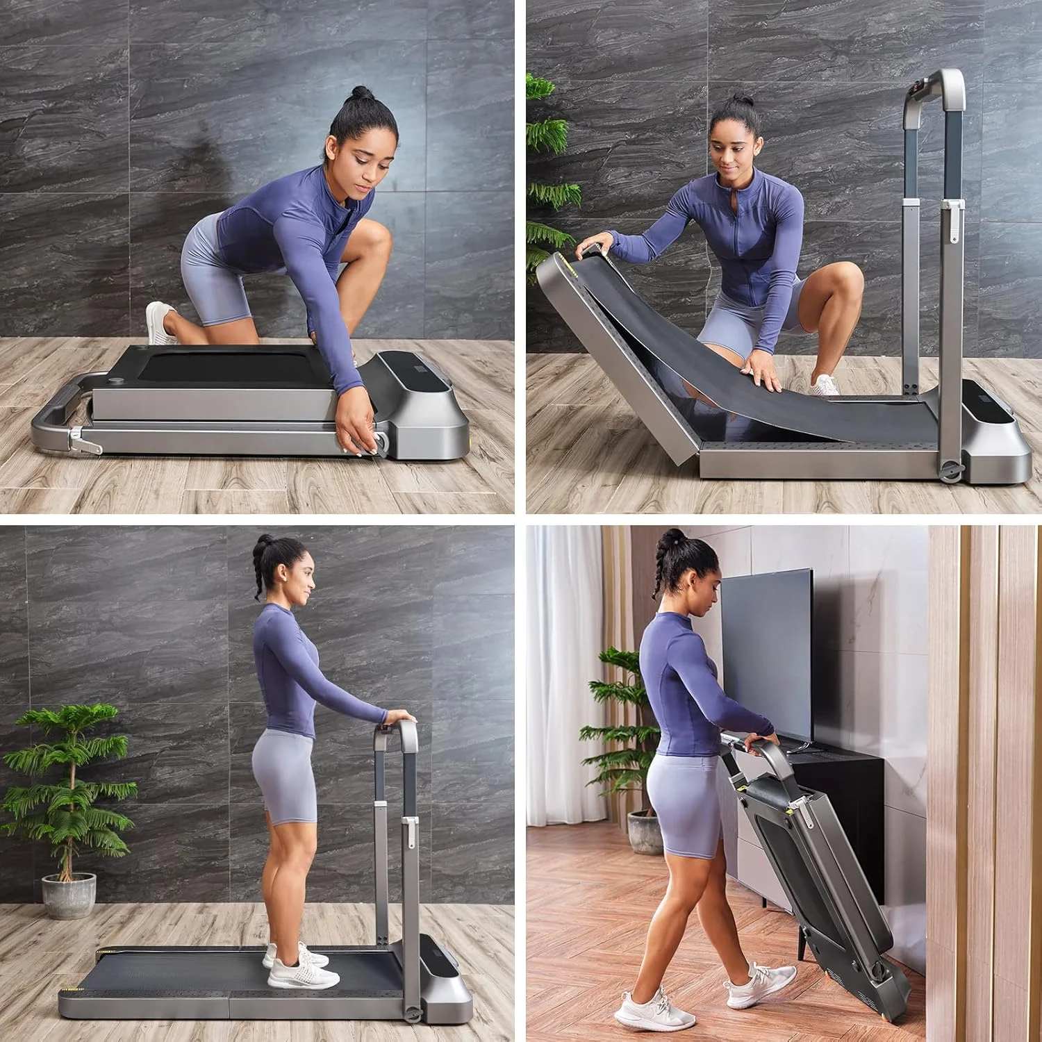 دستگاه تردمیل تاشو کینگ اسمیت WalkingPad R2، دستگاه دویدن و پیاده روی 2 در 1 با حالت دستی و اتوماتیک، ضد لغزش، کوچک و قابل حمل، مناسب برای استفاده خانگی