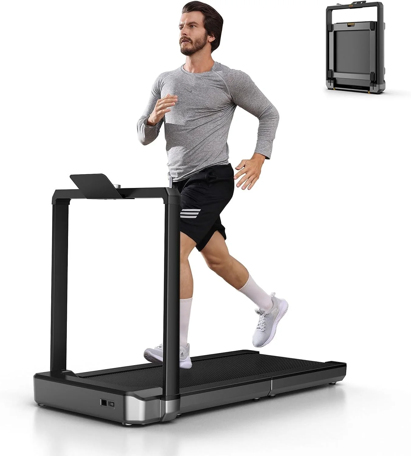 تردمیل تاشو دوگانه WALKINGPAD KINGSMITH MX16 (16KM/H) 2 در 1 مناسب استفاده خانگی، دستگاه دویدن، تمرینات ورزشی، پشتیبانی از برنامه، نمایشگر LED، نصب شده