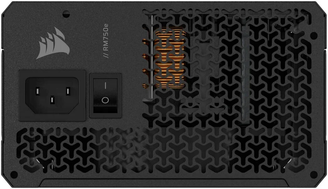 منبع تغذیه کامپیوتر کرسیر سری RMe مدل RM1000e V3، کاملاً ماژولار، کم صدا، ATX، توان 1000 وات، راندمان 80 PLUS Gold، فن بلبرینگ تفنگی 120 میلی‌متری، حالت فن Zero RPM، دارای گواهینامه ATX 3.1، رنگ مشکی | CP-9020297-UK