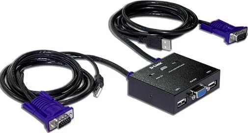 سوییچ KVM دو پورت USB دی-لینک مدل KVM-221 با پشتیبانی از صدا