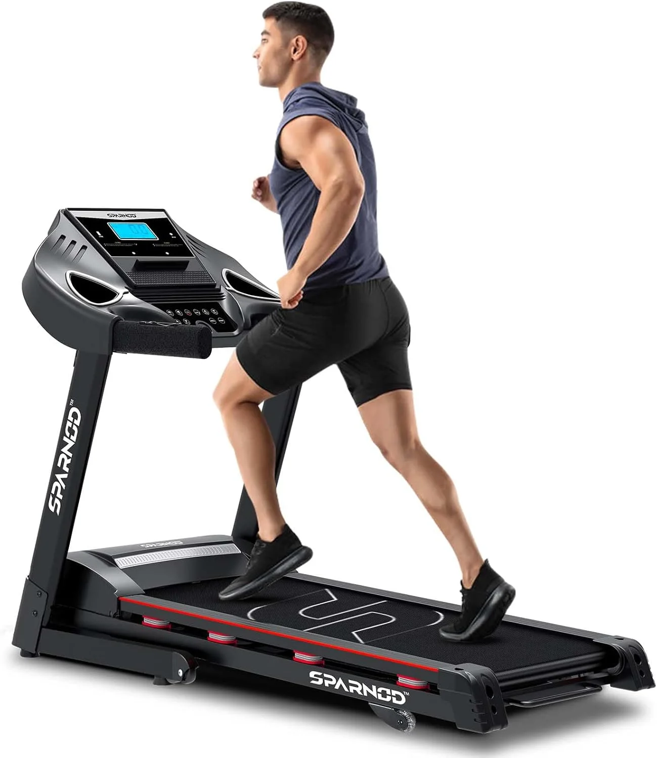 تردمیل اتوماتیک اسپارنود فیتنس مدل STH-3200/3400/3500/3600 (با قدرت 4 اسب بخار) (نصب رایگان) - تردمیل تاشو موتوری برای دویدن در داخل خانه
