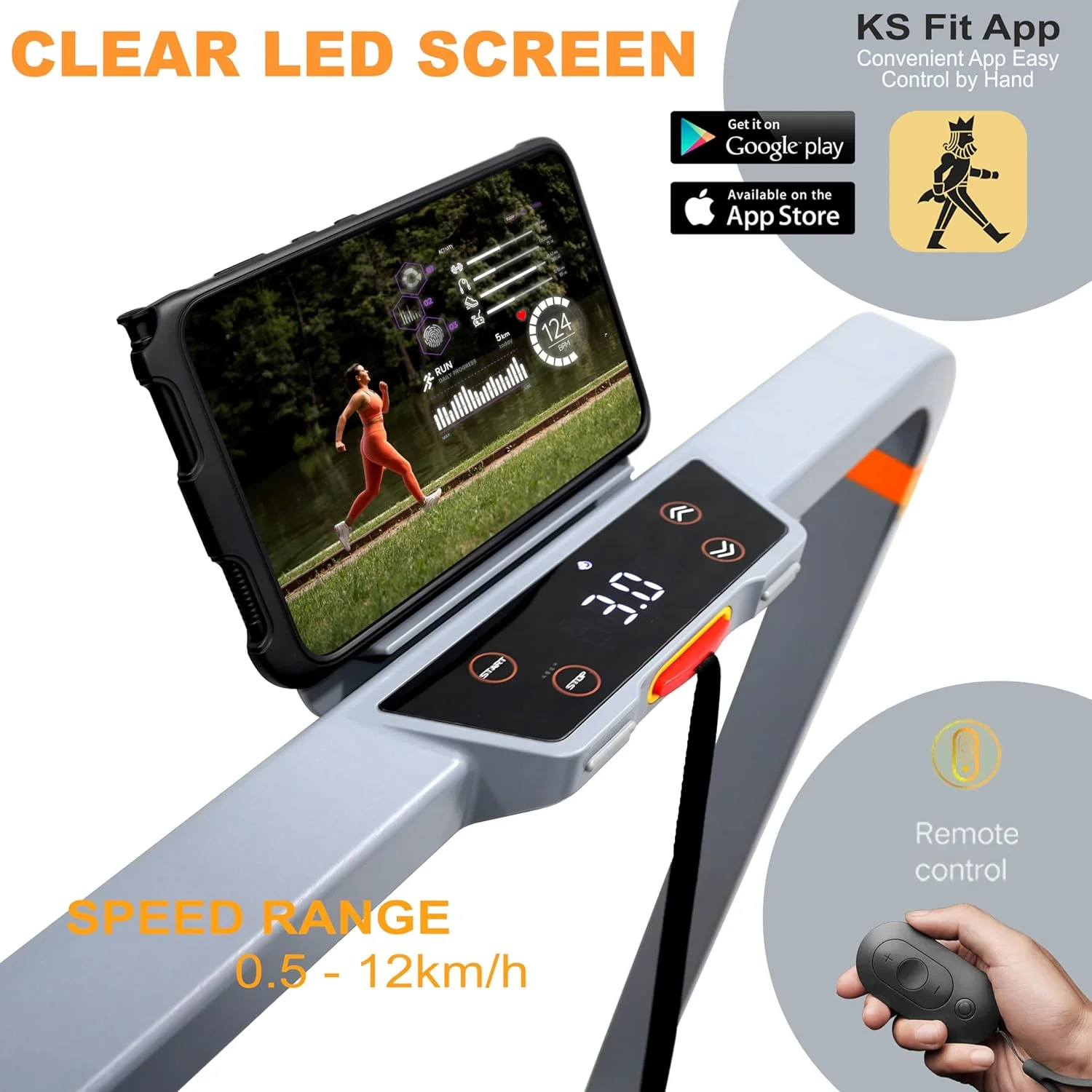 تردمیل پد پیاده روی 2 در 1 SKY LAND - تردمیل تاشو جمع و جور دوبل برای خانه و محل کار، موتور 2.25 اسب بخار، بلوتوث و برنامه Zwift، دستگاه دویدن زیر میز با کنترل از راه دور | EM-1288-PRO