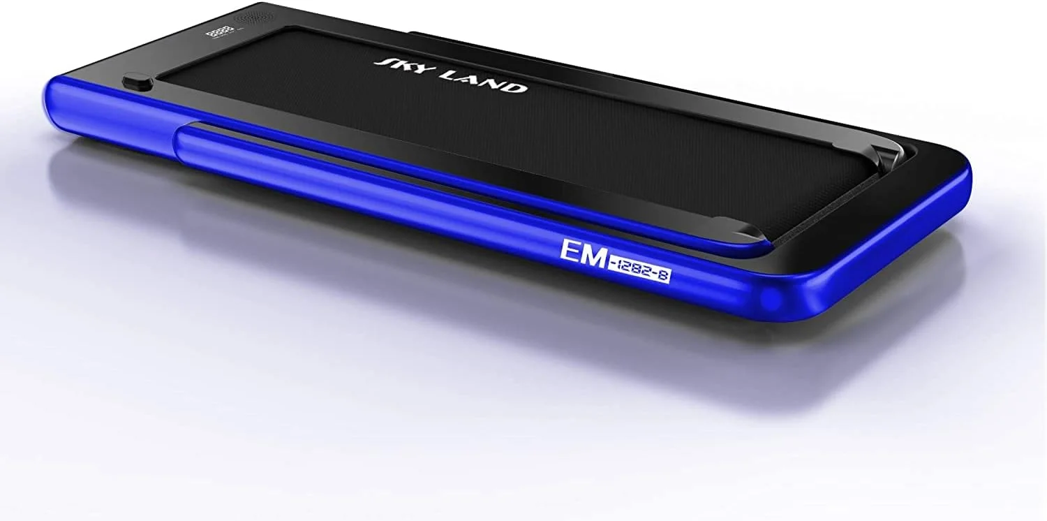 دستگاه تردمیل تاشو و پد پیاده‌روی 2 در 1 SKY LAND، موتور 2.25 اسب بخار، سرعت خودکار، بلندگوی بلوتوث، نمایشگر LED، دستگاه ورزشی جمع و جور خانگی و اداری EM-1282-B