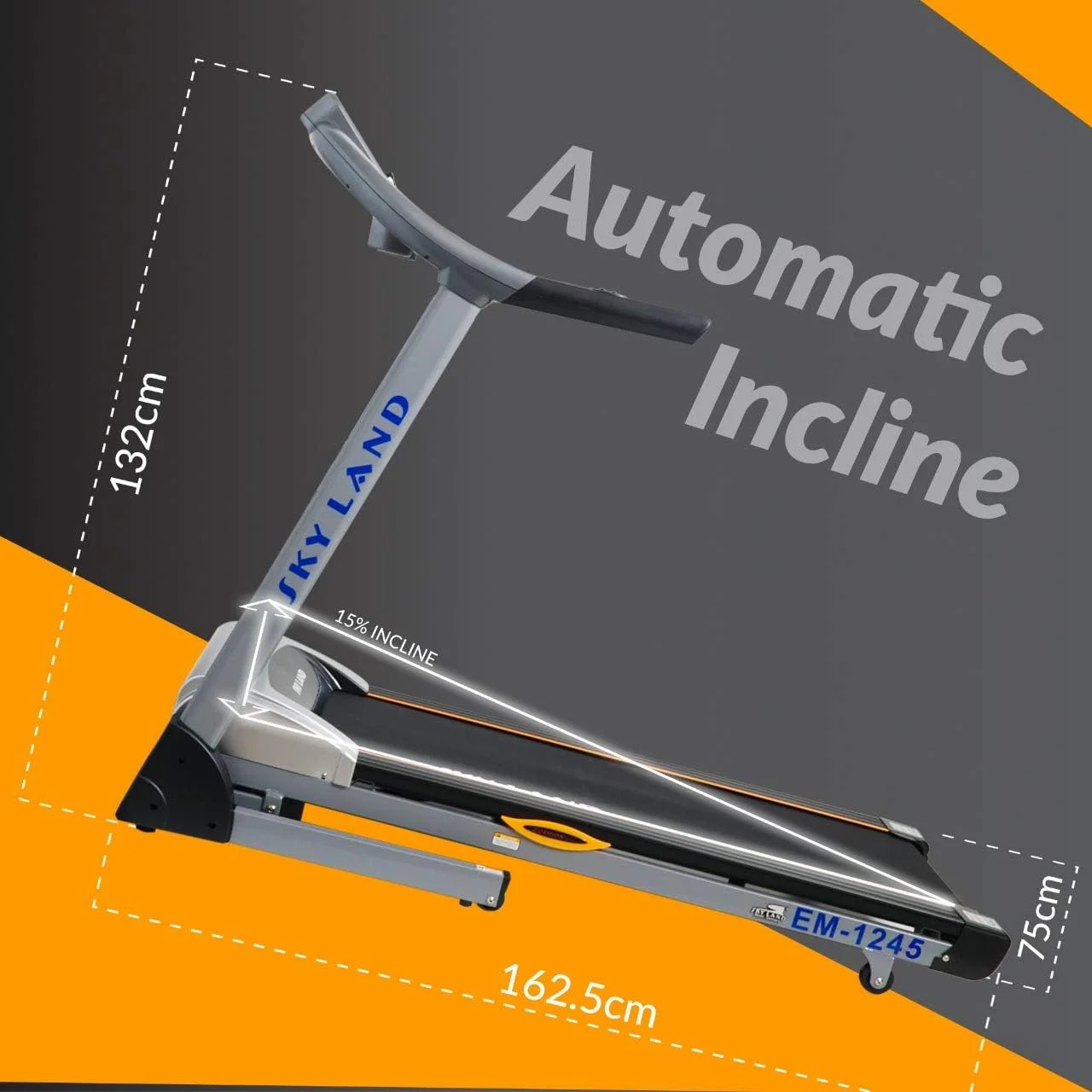 تردمیل تاشو خانگی Skyland (حداکثر توان 5 اسب بخار) - شیب خودکار، بلندگوی Hi-Fi