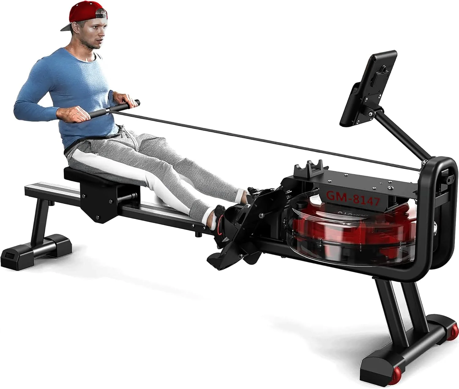 دستگاه روئینگ آبی تاشو SKY LAND برای استفاده خانگی، ظرفیت وزن 136 کیلوگرم با عملکرد بلوتوث و نگهدارنده آیپد