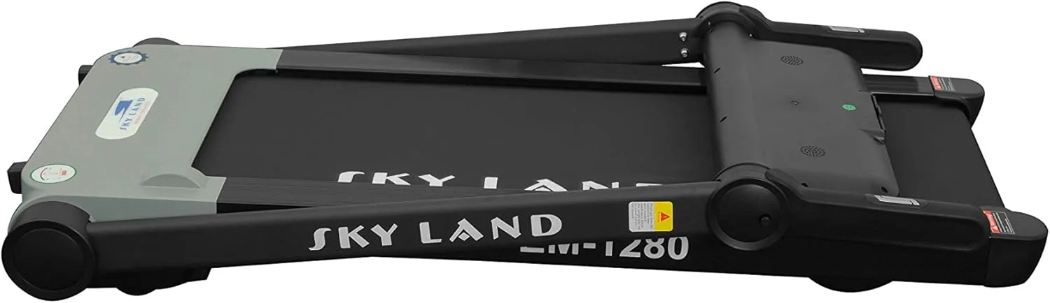 تردمیل خانگی تاشو SKY LAND | موتور با حداکثر توان 4 اسب بخار، سرعت 12 کیلومتر در ساعت، 12 برنامه | دستگاه دویدن جمع و جور برای باشگاه خانگی با صفحه نمایش LCD و بلندگوهای MP3 | حداکثر وزن کاربر 100 کیلوگرم EM-1280 تردمیل خانگی تاشو SKY LAND | موتور با حداکثر توان 4 اسب بخار، سرعت 12 کیلومتر در ساعت، 12 برنامه | دستگاه دویدن جمع و جور برای باشگاه خانگی با صفحه نمایش LCD و بلندگوهای MP3 | حداکثر وزن کاربر 100 کیلوگرم EM-1280