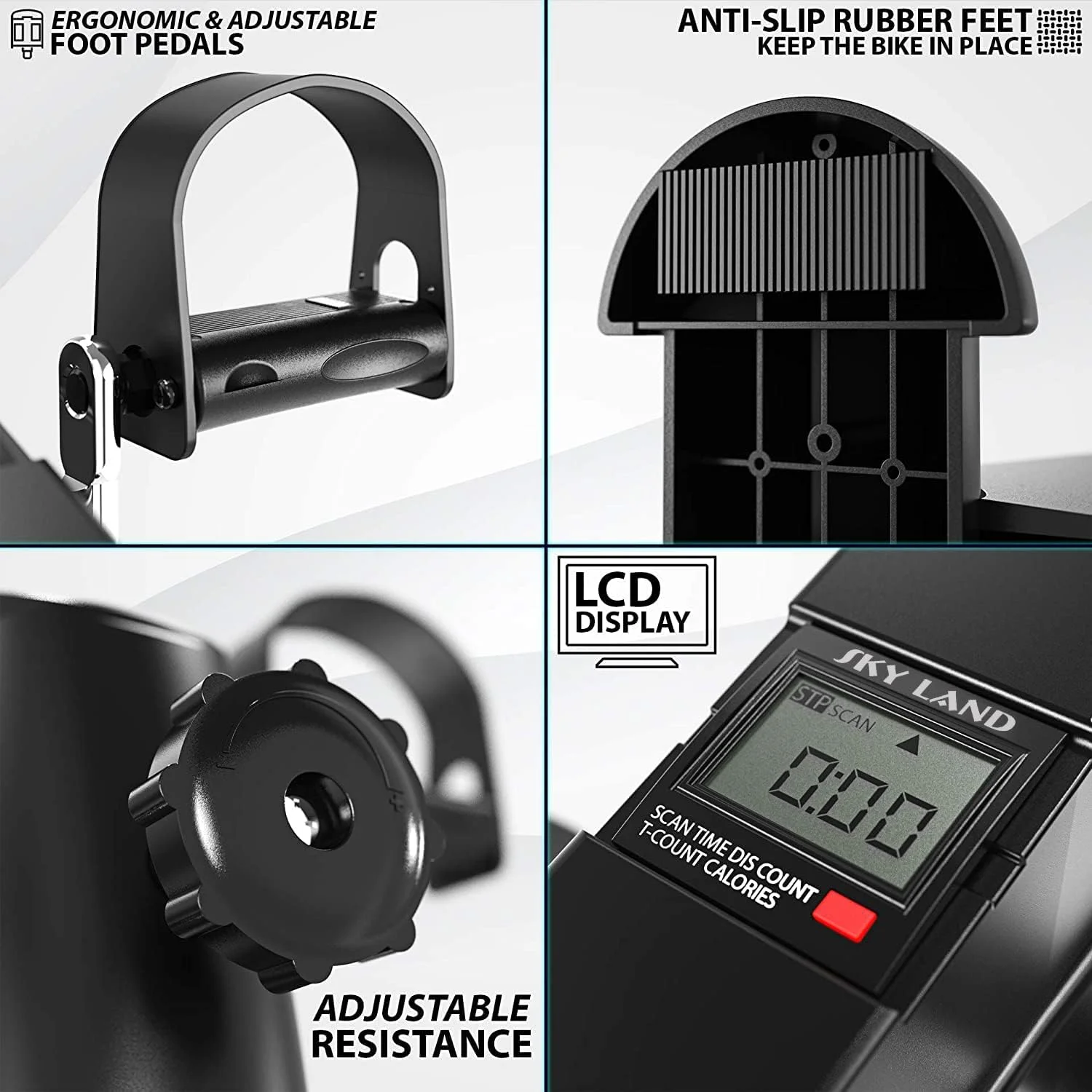 دستگاه مینی پدال ورزشی اسکای لند مدل EM-1540 - مشکی