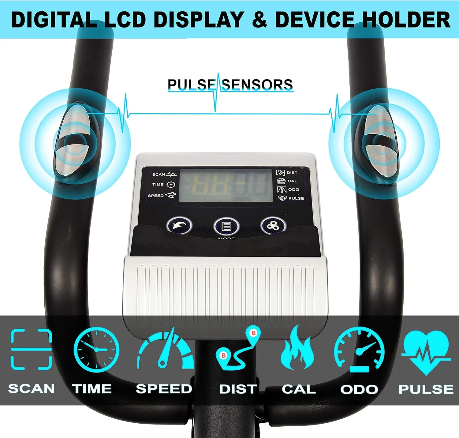 دستگاه الپتیکال و دوچرخه ورزشی 2 در 1 SKY LAND برای تمرینات کاردیو کامل بدن در خانه | کراس ترینر مغناطیسی با مقاومت 8 سطح | برنامه FitShow | نمایشگر دیجیتال | عملکرد بی صدا | ظرفیت 100 کیلوگرم