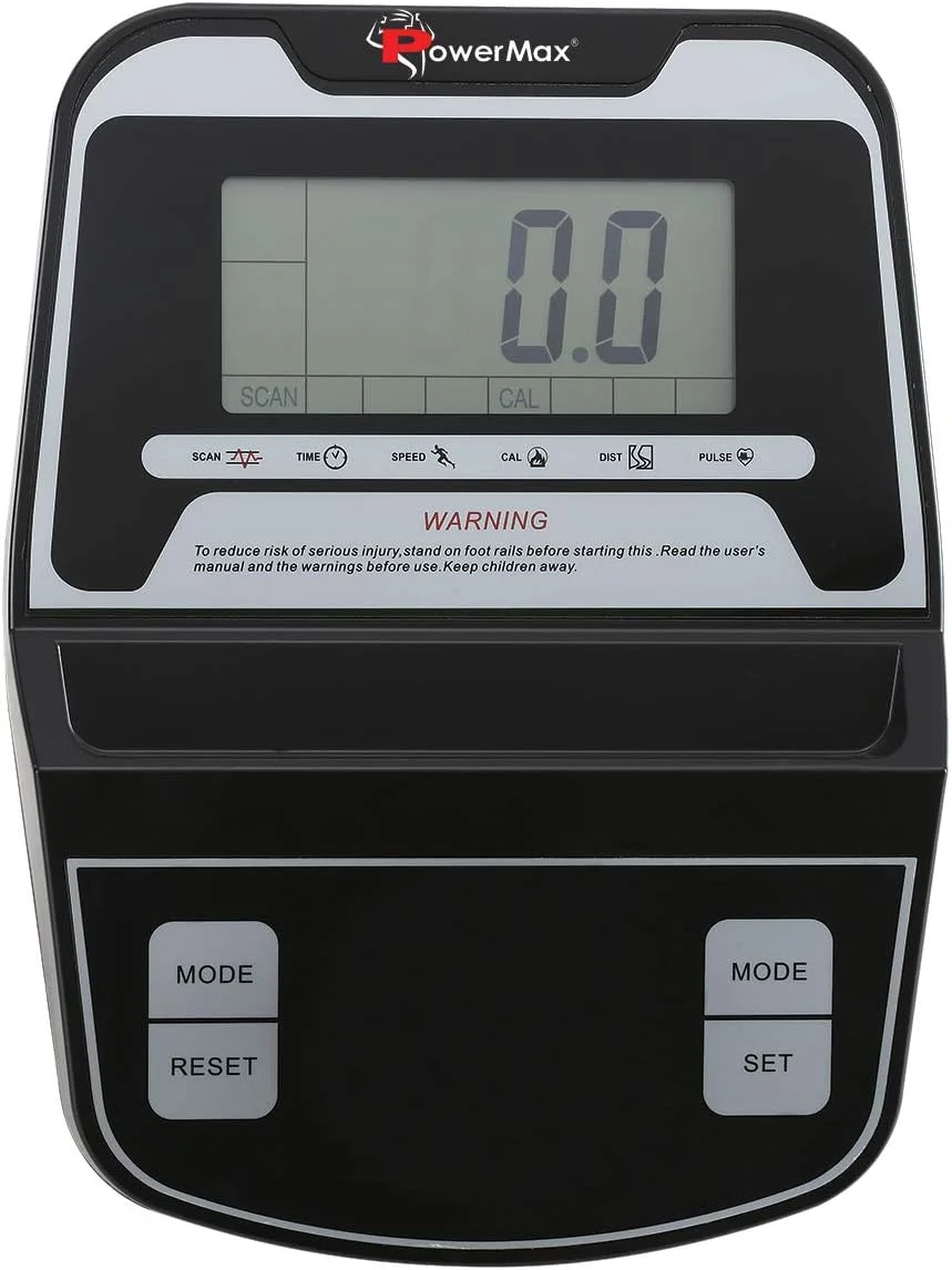 دوچرخه ثابت ایستاده مگنتی پاورمکس فیتنس مدل BU-900 مناسب برای استفاده خانگی - نقره ای/خاکستری، جمع و جور