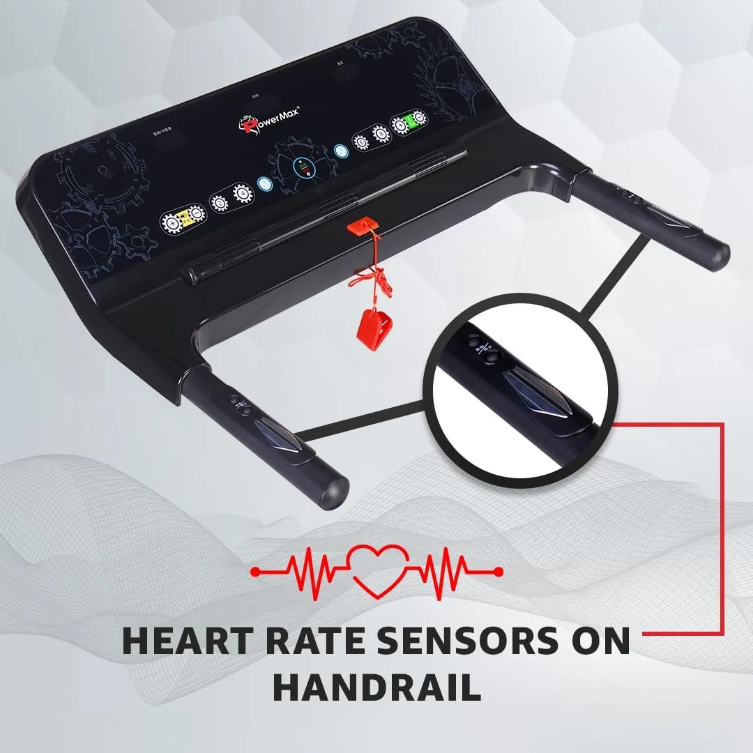 تردمیل موتورایز خانگی پاورمکس فیتنس مدل TD-N1 (با قدرت 4 اسب بخار) [سرعت: 12 کیلومتر در ساعت، حداکثر وزن کاربر: 90 کیلوگرم، تاشو، 12 برنامه تمرینی، اپلیکیشن Spax] نصب و آموزش رایگان