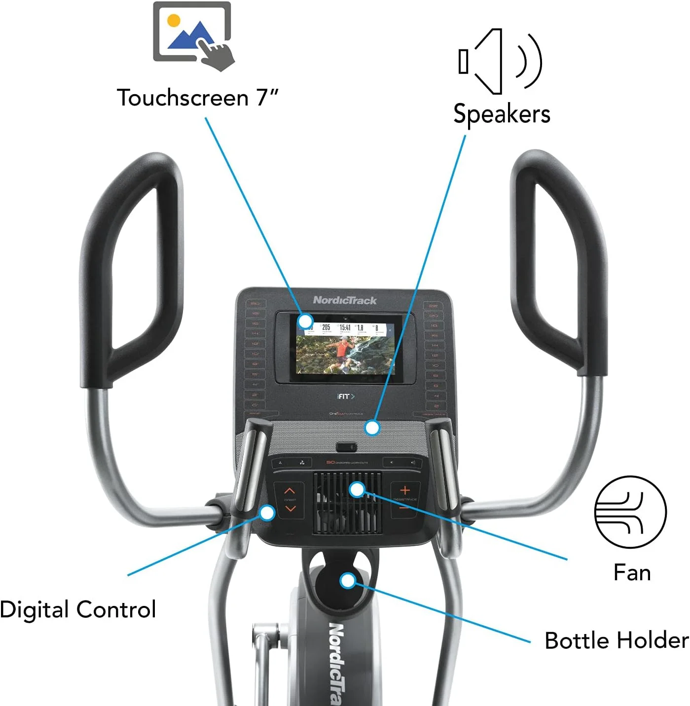 الپتیکال نوردیک ترک مدل Commercial 9.9، مشکی، سایز آزاد الپتیکال نوردیک ترک مدل Commercial 9.9، مشکی، سایز آزاد