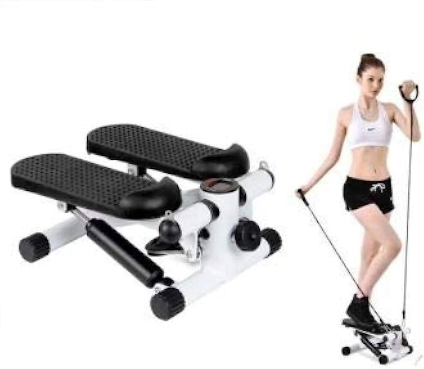 دستگاه مینی استپر ورزشی مکس استرنگ با کش های مقاومتی و مانیتور LCD، دستگاه استپ ایر کلایمر چند رنگ