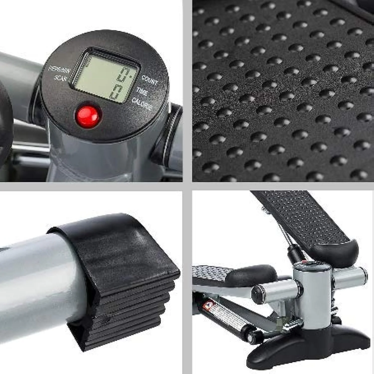 دستگاه مینی استپر ورزشی مکس استرنگ با کش های مقاومتی و مانیتور LCD، دستگاه استپ ایر کلایمر چند رنگ