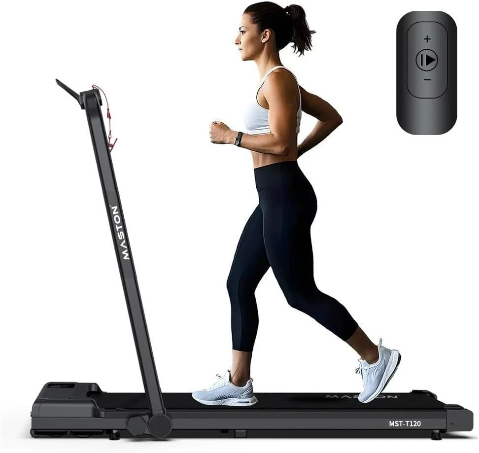تردمیل پد پیاده روی MASTON MST-T120 3.0HP زیر میزی با نمایشگر LED و کنترل از راه دور، دستگاه دویدن موتوری قابل حمل برای استفاده در دفتر کار خانگی، 1-12 کیلومتر در ساعت