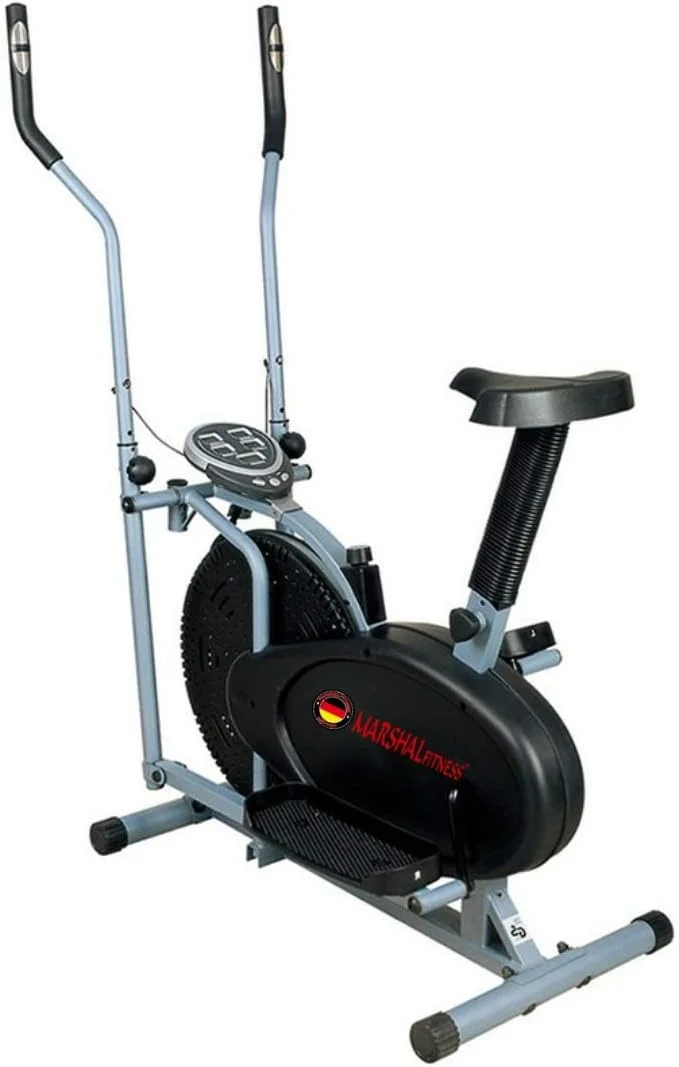 دستگاه الپتیکال اوربیتراک مارشال فیتنس 2 در 1 با مقاومت تسمه ای 50 سانتی متری مناسب برای تمرینات ورزشی و بدنسازی مدل MF-31P