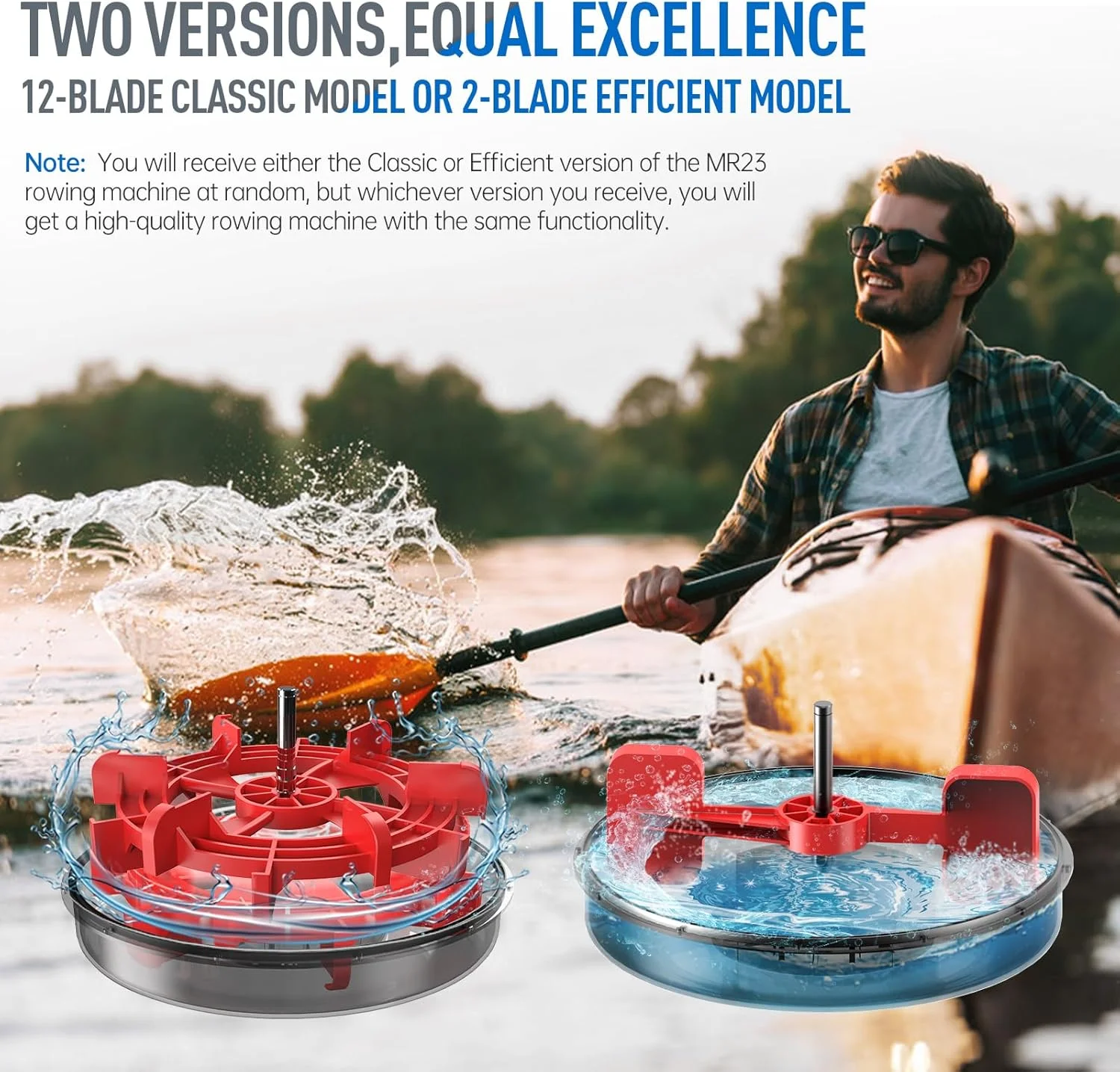 دستگاه روئینگ جوروتو برای استفاده خانگی، دستگاه روئینگ آبی، دستگاه ورزشی تاشو، دستگاه روئینگ با ظرفیت وزنی 136 کیلوگرم با عملکرد بلوتوث، نگهدارنده آیپد