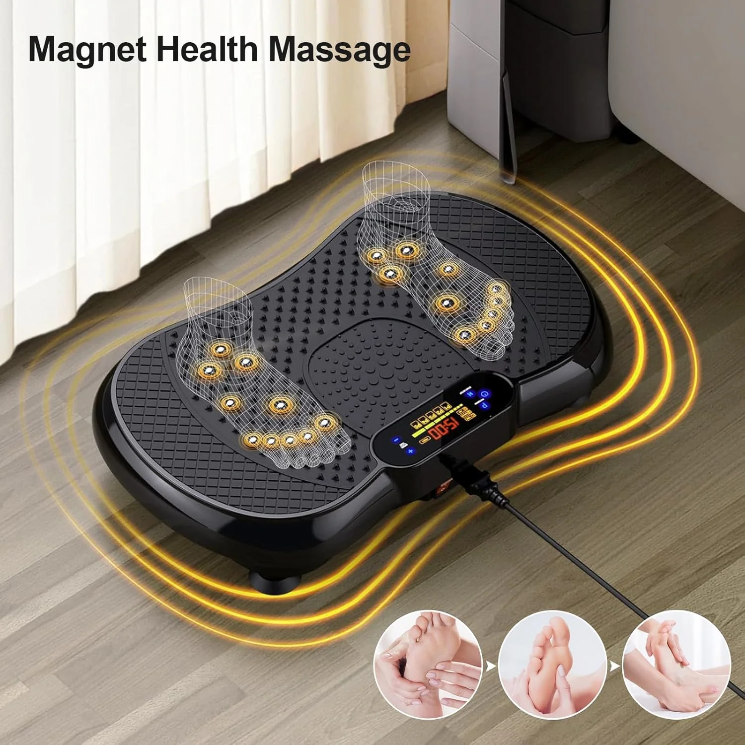 دستگاه تمرین پلتفرم لرزشی HJB VISSO، دستگاه لرزشی تخلیه لنفاوی، لرزاننده تمام بدن، تخته لرزاننده ورزشی باشگاه برای کاهش وزن و چربی سوزی برای زنان و مردان