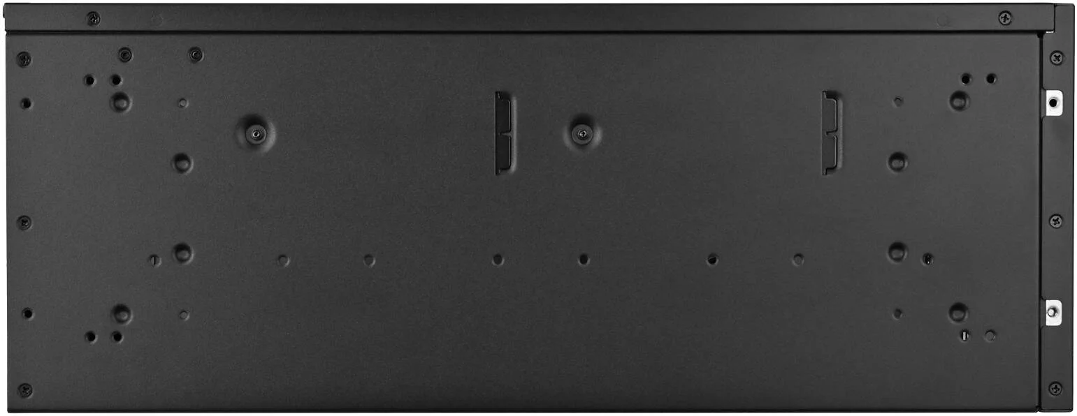 شاسی رک مونت 4U تعویض‌پذیر سیلوراستون مدل RM47-502-I، دارای 1 فن 80 میلی‌متری از پیش نصب‌شده، پشتیبانی از مادربرد تا SSI-EEB، پشتیبانی از رادیاتور تا 280 میلی‌متر، جنس بدنه فولاد، مشکی | SST-RM47-502-I