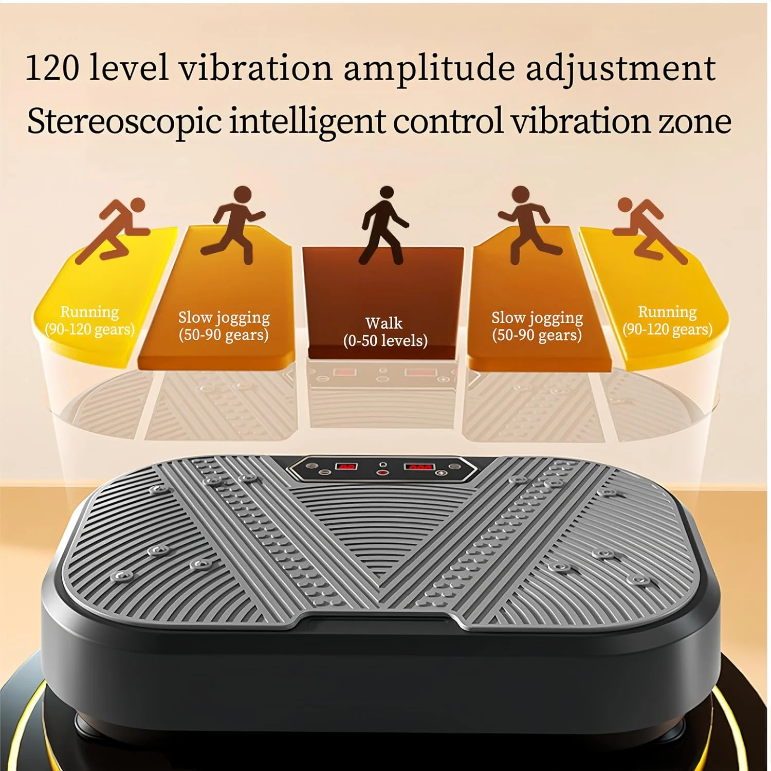 دستگاه ورزشی ویبره، دستگاه لاغری شکم، ابزار کاهش وزن خانگی، دستگاه لاغری و تناسب اندام تنبل، ویبره کل بدن، حداکثر بار 250 کیلوگرم (مشکی-خاکستری)