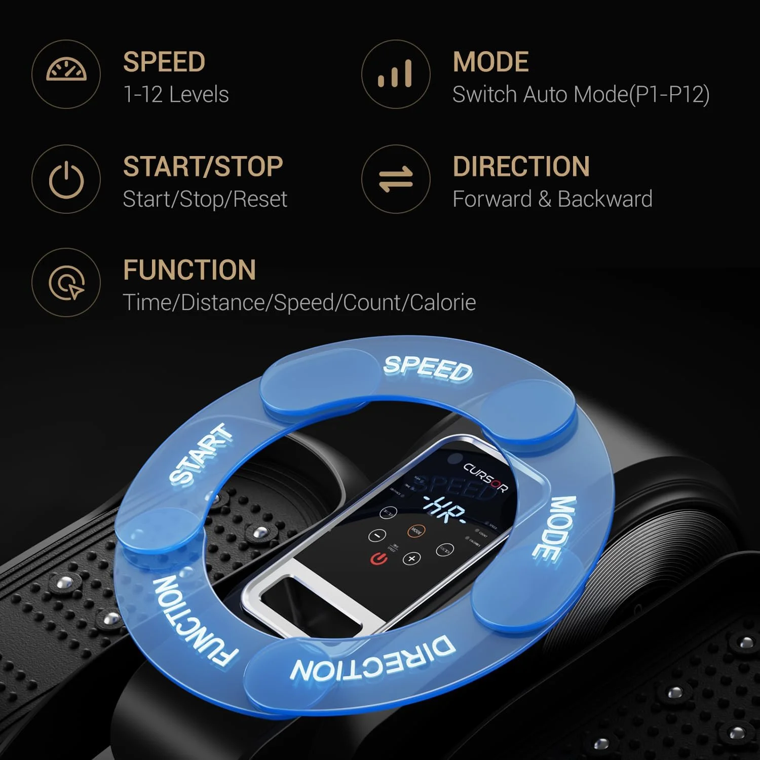 دستگاه الپتیکال زیر میزی، دستگاه پدال برقی نشسته، دستگاه مینی الپتیکال پا با کنترل از راه دور، 12 سطح سرعت، جهت جلو و عقب، حالت دستی و اتوماتیک برای خانه و محل کار