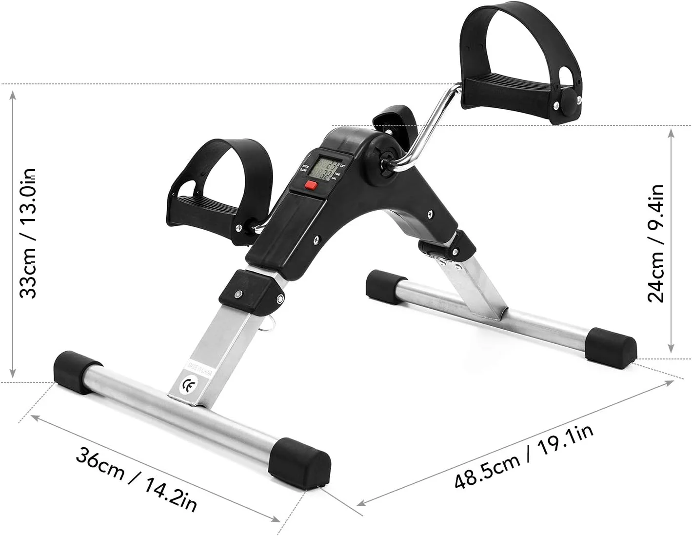دستگاه پدال ورزشی تاشو خانگی، دستگاه استپر ورزشی با نمایشگر LCD و مقاومت قابل تنظیم برای باشگاه اداری خانگی