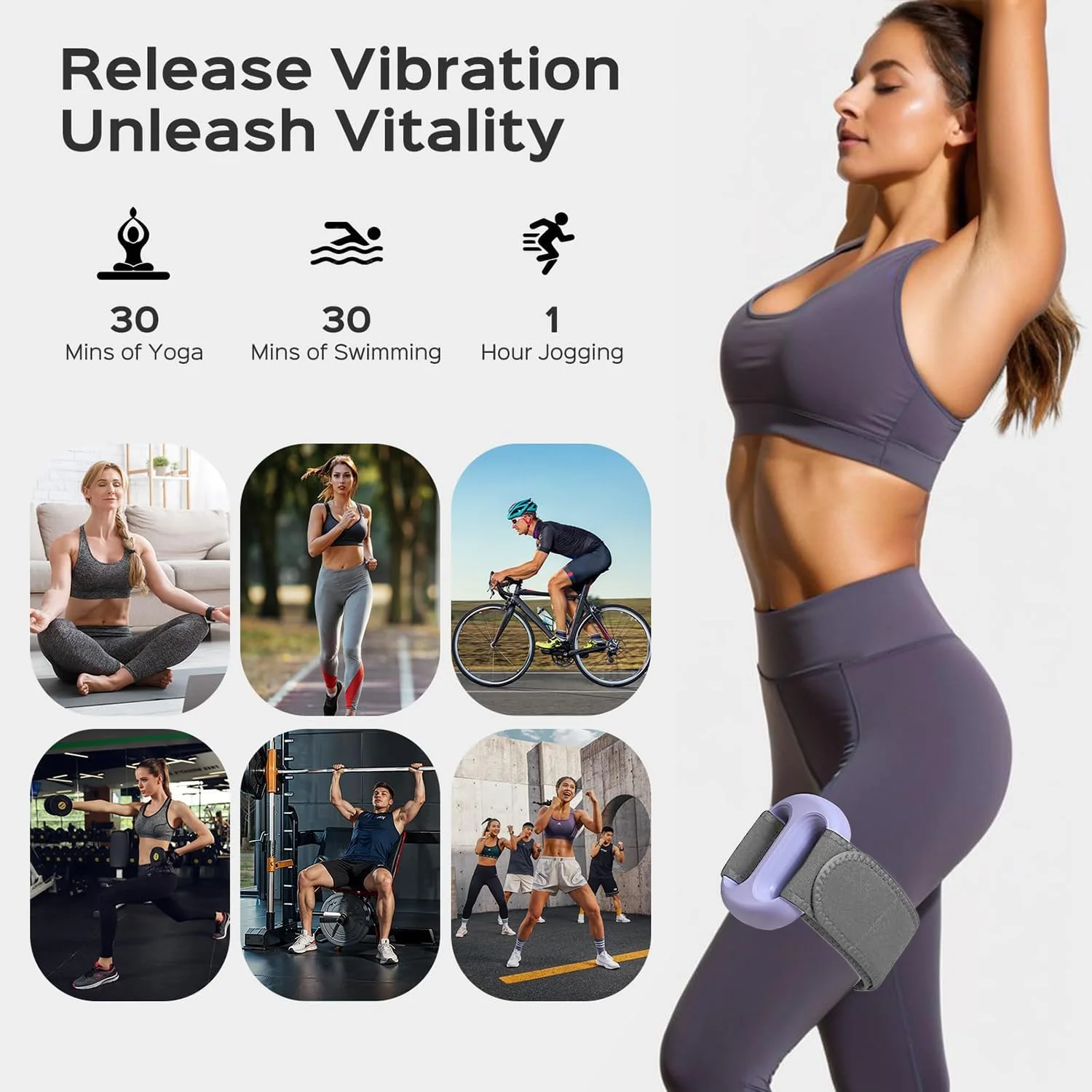 صفحه ویبره آنجو، صفحه ویبره بی سیم، ماساژور دستی تخلیه لنفاوی، دستگاه ورزشی برای کاهش وزن، سبک و مینی، 8 سطح قابل تنظیم