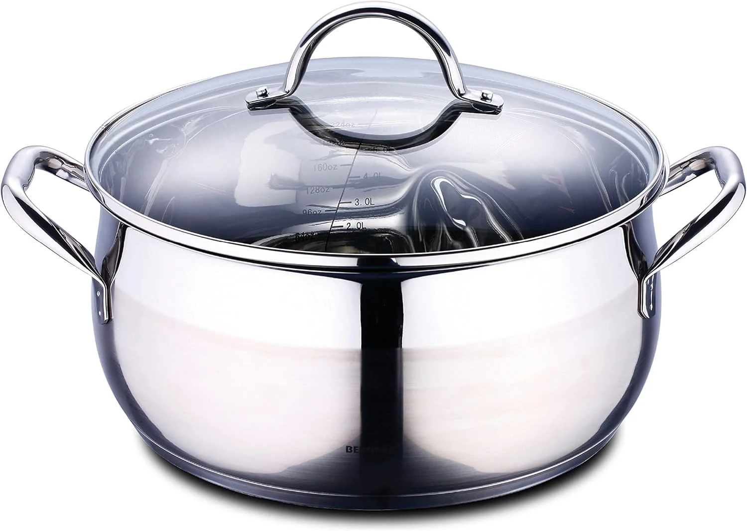 قابلمه درب دار برگنر گورمت، نقره ای، ۸ لیتر، BG6565