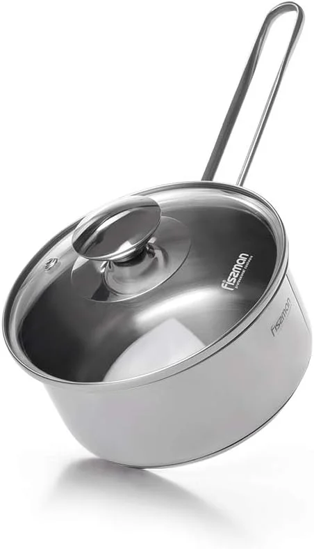 قابلمه بامبینو با درب شیشه ای 14x6.5 سانتی متر / 0.9 لیتر (استیل ضد زنگ)