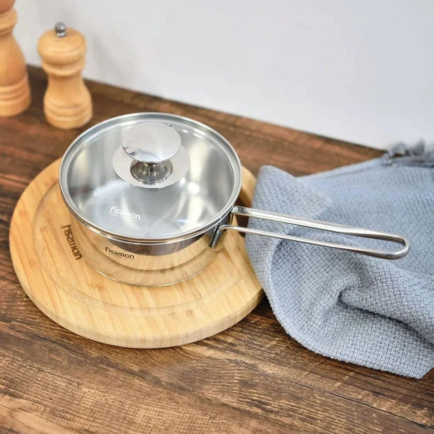 قابلمه بامبینو با درب شیشه ای 14x6.5 سانتی متر / 0.9 لیتر (استیل ضد زنگ)