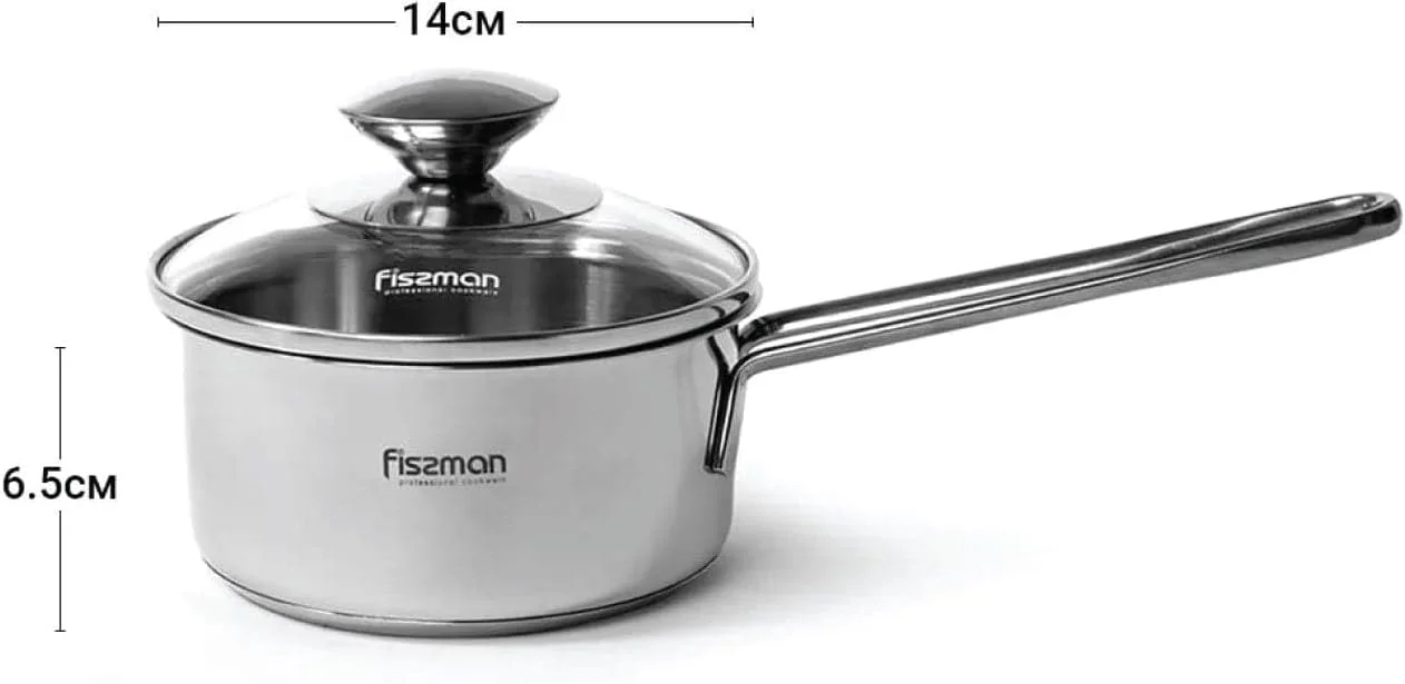 قابلمه بامبینو با درب شیشه ای 14x6.5 سانتی متر / 0.9 لیتر (استیل ضد زنگ)