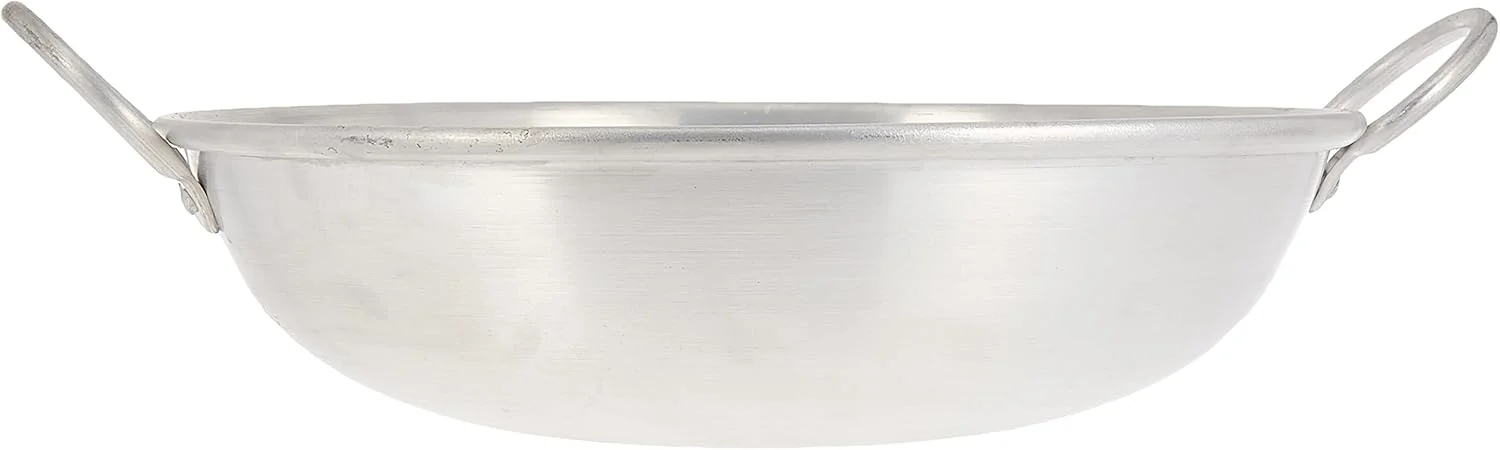 ظرف پخت و پز آلومینیومی راج کادای، 38 سانتی متر، RKWK14، کادای هندی، تابه سرخ کردنی، قابلمه عمیق، ووک